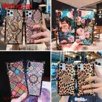 【cold noodles】    Luxury Leopard รูปแบบงูเคสสำหรับ Vivo Y21 V21 V21E Y50 Y31 Y20 Y20i Y12S Y52S V20 SE Y70S V11 Pro ฝาครอบสไตล์ชาติพันธุ์