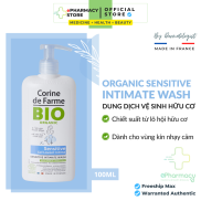 Gel vệ sinh phụ nữ Corine de Farme BIO Organic Intimate Gel Sensitive 250ml