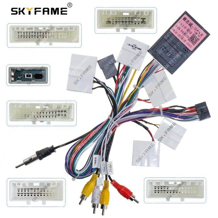 SKYFAME Car 16pin Wiring Harness Adapter Canbus Box Decoder Tesla