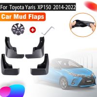 4ชิ้นบังโคลนรถยนต์ Toyota Yaris อุปกรณ์เสริม2022 2022 ~ 2014 Hatchback XP150ด้านหน้ากันชนตัวกันโคลนอุปกรณ์เสริมรถยนต์