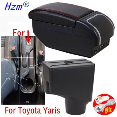 ที่เท้าแขนรถยนต์ Toyota Yaris รถยนต์ Toyota Yaris รถไฮบริดที่วางแขนที่เท้าแขน2020 2019 2015-2021ส่วนการดัดกล่องเก็บของในบ้าน USB LED