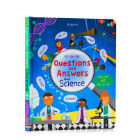 English original genuine Q &amp; a series about science lift the flap about science English original picture book childrens English encyclopedia popular science books exploration interactive three-dimensional flipping