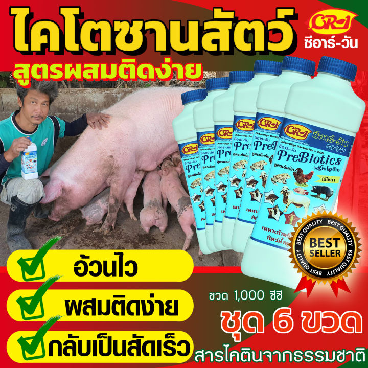 ไคโตซานสัตว์-กินเก่ง-อ้วนไว-ผสมติดง่าย-ขนาด-1-000-ซีซี-1ลิตร-จำนวน-6-ขวด-สุดประหยัด