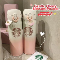 Blackpink Starbuck  กระติกน้ำร้อนสูญญากาศฉนวนสแตนเลสแสงอัลตร้าความร้อนขวด Limited Edition 500Ml-มะกรูด DV 0812