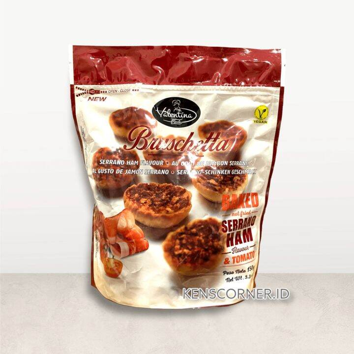 Valentina Bruschetta Toasted Bread 4 Varian 150 Gram / Roti Bagelen