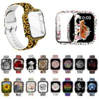 เคสปกป้องหน้าจอ + สายนาฬิกาซิลิโคนสำหรับสายคาด Apple Watch 44มม. 40มม. 42มม. 38มม. สำหรับ Apple Watch SE 6 5 4 3 2 1