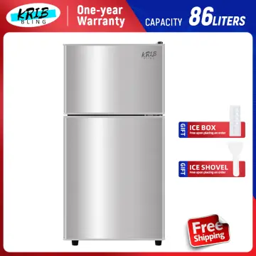 Krib Bling 3.5Cu.ft Compact Refrigerator with 7 Level Thermostat, Mini  Fridge with Freezer, 2 Door Portable Fridge with Removable Glass Shelves,  Suitable for Kitchen, Apartment, Dorm, Bar Red