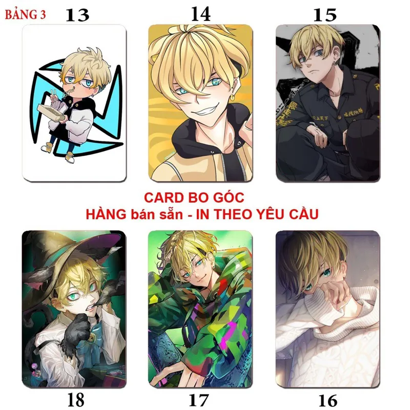 Thẻ card Chifuyu Matsuno 6 ảnh - Sưu tập thẻ card anime đang trở thành một trào lưu rất hot trong giới anime fan. Và năm 2024 này, bạn sẽ không thể bỏ qua bộ sưu tập thẻ card Chifuyu Matsuno với 6 bức ảnh độc đáo. Từ phong cách thời trang đến những khoảnh khắc tạo dáng đáng yêu, những tấm thẻ card này sẽ khiến bạn khao khát sưu tập ngay lập tức.
