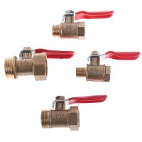 1/8 1/4 3/8 1/2 Brass small ball valve Female/Male Thread Brass Valve Connector Joint Copper Pipe Fitting Coupler Adapter