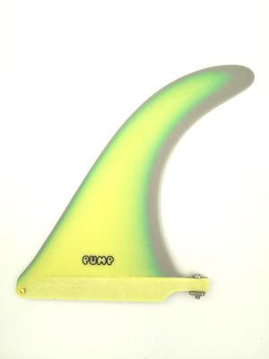 Pump 3 Layer Resin Longboard Surfboard Fin 9 inch-Light Yellow-Light-Green-Light-Grey