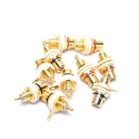 10pcs/lot RCA Connector RCA Female Socket Connector Chassis Panel Mount Adapter Audio Terminal Plug 3.5mm Plug AV Plug