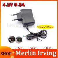 Merlin Irving Shop Power Adapter AC To DC 4.2V 0.5A 500ma 3.7V 18650 Battery Torch Headlight Charging Supply 3.5mmx1.35mm Plug Charger