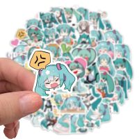 50ชิ้นการ์ตูน Chibi น่ารักสติ๊กเกอร์กราฟฟิตี Miku สำหรับกระเป๋าแล็ปท็อป Ipad สเก็ตบอร์ดของขวัญสติกเกอร์รถโทรศัพท์มือถือ