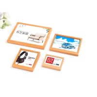 Tabletop Menu Holder Price Tag Display Stand Clear Wooden Acrylic Label Holder Ad Photo Frame Board Flat Wood Frame Sign Holder Card Holders