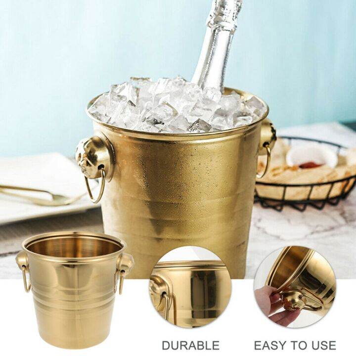 1pc-3l-stainless-steel-ice-bucket-thick-tiger-head-ice-bucket-party-ice-bucket-gold