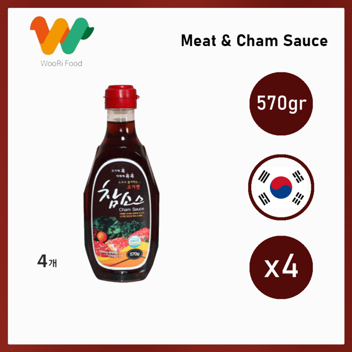 WOORI FOOD Meat & Cham Sauce 570gr x 4pcs 100 ORIGINAL KOREAN FOOD