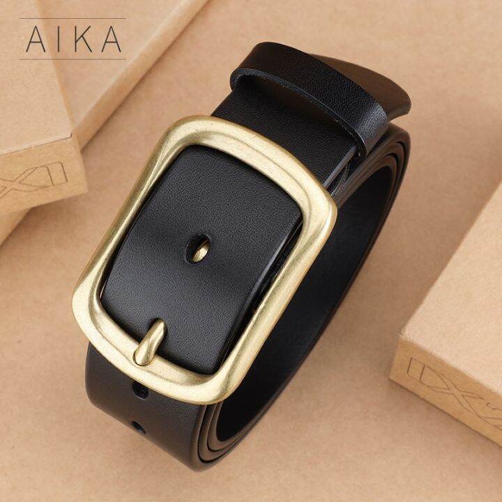 for-ten-years-continuously-belt-male-dermal-needle-retaining-youth-leisure-male-tide-layer-of-pure-cowhide-brass-buckle-belts