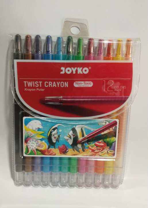 Crayon Joyko Twist Crayon Putar isi 12 warna Lazada Indonesia
