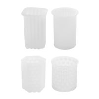 Candle Mould DIY Crystal Drop Resin Mould Pack of 4 Silicone Moulds, 3D Silicone Moulds, Candle Moulds for Pouring Candles DIY Set