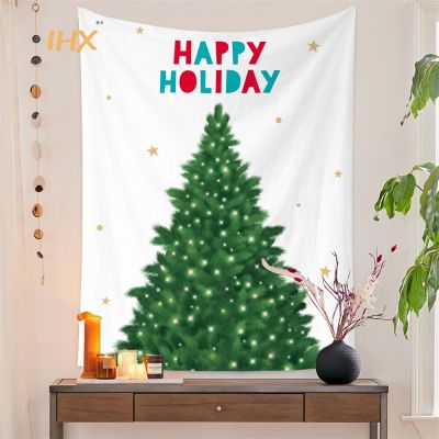 Christmas Wall Tapestry Kawaii Room Decor Hippie Cute Christmas Tree Tapestry Wall Hanging Aesthetic Bedroom Home Decoration