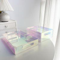 Irregular Geometry Acrylic Tray Mirror Ins Style Home Decoration Aromatherapy Bottom Support Ornament Storage Decorative Board