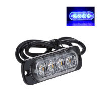 【CRUITR】Car ด้านข้างแสงแฟลชกระพริบ12-24V 4LED Medium เครือข่ายตำรวจไฟเตือนรถบรรทุกไฟแฟลชสีขาวและ Amber