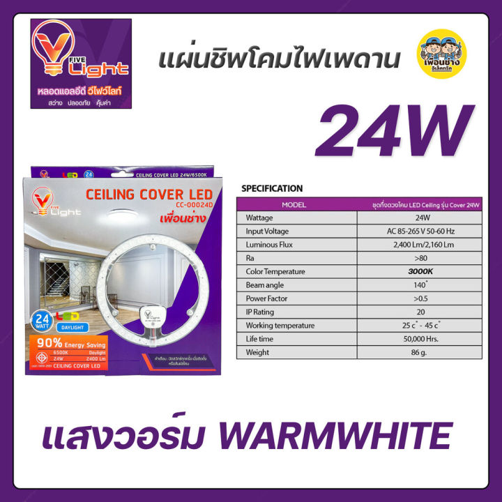 vlight-แผ่นชิพ-led-โคมไฟเพดาน-24w-32w-ใช้แทนหลอดนีออนกลม-32w-แผงไฟ-แผ่นชิป-แผ่นชิพ-โคมไฟเพดาน-หลอดไฟกลม-แผงไฟแม่เหล็ก