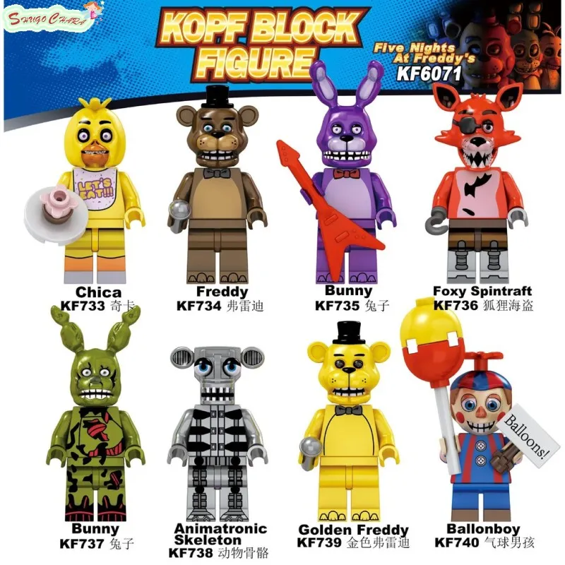 Building Blocks Bricks, Spintraft Bricks, Action Figures, Fnaf Figure