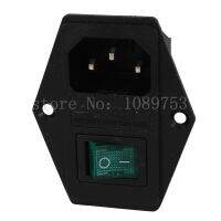 ปุ่มที่อยู่อาศัยซ็อกเก็ต AC 15A ไฟฟ้า WFuseholder C14 250V IEC320 I-O เครื่องมือขาเข้าและการปรับปรุงบ้าน