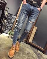 ✻ New Fashion Mens Brand Jeans Fashion Men Casual Slim fit Straight High Stretch Feet Skinny Jeans