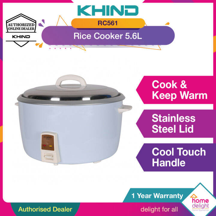 Khind Rice Cooker 5.6L [ RC561 / RC561 ] Lazada