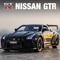 1:32 Nissan GTR R35รถสปอร์ตโมเดลอัลลอยรถเด็กของเล่นรถไดคาสท์และของเล่นรถยนต์รถของเล่นเสียงดึงกลับที่แข็งแกร่ง