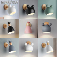 Nordic Modern Wall Light Minimalist Macaron โคมไฟติดผนัง Study Room บันไดทางเดินห้องนอนโคมไฟผนังมีบุคลิกเฉพาะตัวโคมไฟติดผนัง