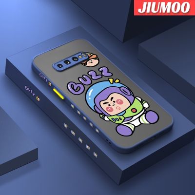 JIUMOO เคสปลอกสำหรับ Samsung Galaxy S10 4G S10 Plus S10 Lite ลายการ์ตูนน่ารักลายการ์ตูนบางฝ้าเคสโทรศัพท์โปร่งใสซิลิโคนขอบสี่เหลี่ยมด้านข้างเคสนิ่มคลุมทั้งหมดป้องกันเลนส์กล้อง