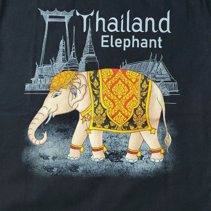 เสื้อยืดผู้ใหญ่-เสื้อยืดคอกลอม-เสื้อยืดสกรีนลายไทยแลนด์-อก34-46-นิ้ว-ใส่ได้ทั้งขายและหญิง