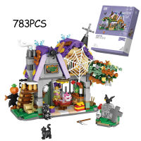 Halloween Building Block MOC Hut House ฟักทอง UCarriage Happy Halloween ตกแต่งอิฐสำหรับเด็กของเล่นเด็ก Halloween Gift