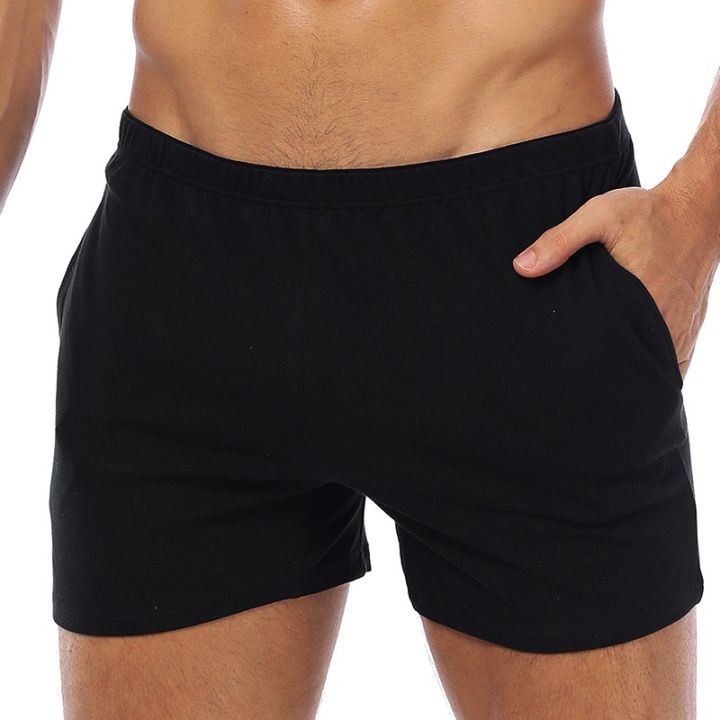 กางเกงชั้นในผ้าฝ้าย-กางเกงบ๊อกเซอร์-4-สี-สำหรับผู้ชาย