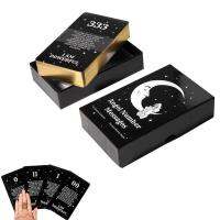 Angel Number Messages Tarot Cards Deck เกมบอกอนาคต Oracle Cards พร้อมกล่องสีสันสดใสสำหรับผู้เริ่มต้นและผู้เล่นมืออาชีพ - Cgefeng