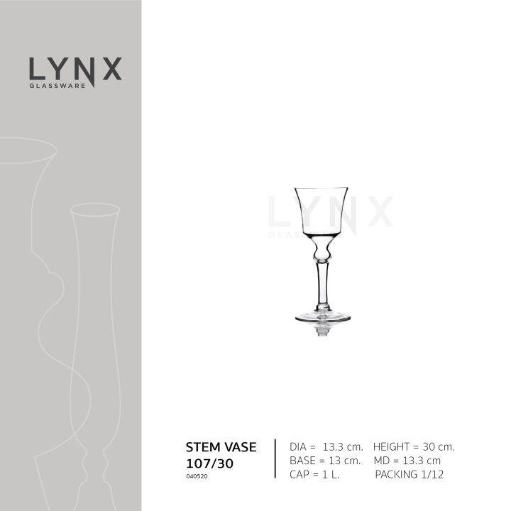 lynx-stem-vase-107-แจกันแก้วมีขา-แจกันก้านยาว-แจกันสูง-ขนาดใหญ่-เนื้อใส-ทรงปากบาน-มีให้เลือก-3-ขนาด