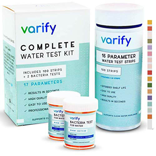 VARIFY 17 in 1 Premium Drinking Water Test Kit 100 Strips + 2