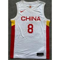 Hot 【hot pressed】2022 World Qualifiers China Team No. 8 ZHAO RUI white basketball jersey