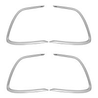 2X for 2021 Chrome Front Fog Light Lamp Cover Trim Bumper Molding Garnish Eyebrow Eyelid