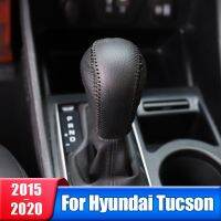 fgjfykjd Leather Car Gear Shift Knob Handle Trim Cover For Hyundai Tucson 2015 2016 2017 2018 2019 2020 TL Interior Accessories