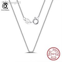 ❈✣ ORSA JEWELS Italian 925 Sterling Silver 0.6mm Box Chain Necklace Sterling Silver Pendant Necklaces Chains For Women SC07-P