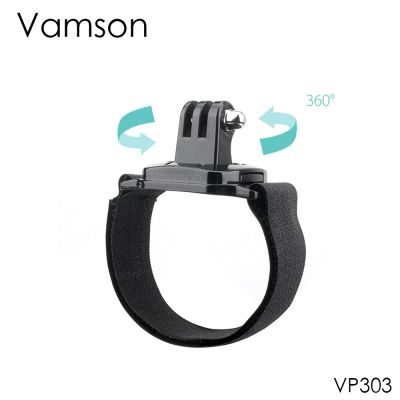 Vamson 360 Degree Rotation Velcro Wrist Strap Accessories for Yi 4K for GoPro Hero 10 9 8 7 6 5 4 3+ Motion Camera VP303 Adhesives Tape