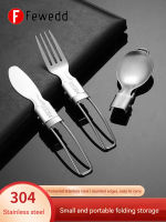 stainless steel Camping Cutlery Set, Foldable Travel Utensils Set Reusable