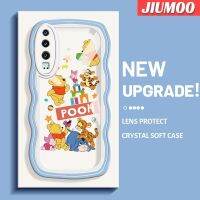 เคส JIUMOO สำหรับ Huawei P30 P30 Pro P30 Lite เคสโทรศัพท์ลายการ์ตูนแฮปปี้แบทเทอรีนลายคลื่นนุ่มแบบดั้งเดิมเคสป้องกันโทรศัพท์คลุมทั้งหมดเลนส์กล้องเคสคลุมเคสนิ่มด้านหลัง