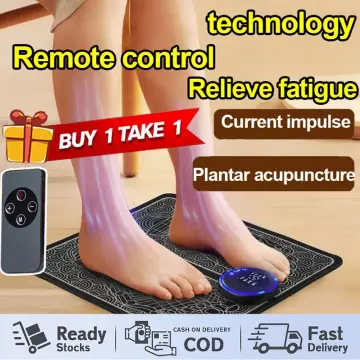 1pc Ems Foot Massage Mat + 2 Pads & Remote Control, Electric Pulse