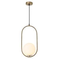 Nordic Glass Ball Pendant Lights LED for Living Room Brass Chandelier