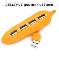 Cartoon Corn USB Splitter One Drag Four Notebook Desktop Computer U Port Expansion Multi-Interface HUB